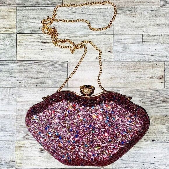 D’ Margeaux NY, Sequin Embellished Lip Silhouette Clutch - Picture 12 of 12